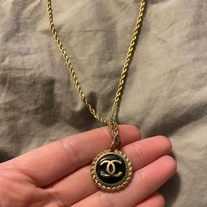 Repurposed Vintage Chanel Piece Made into a Pendant